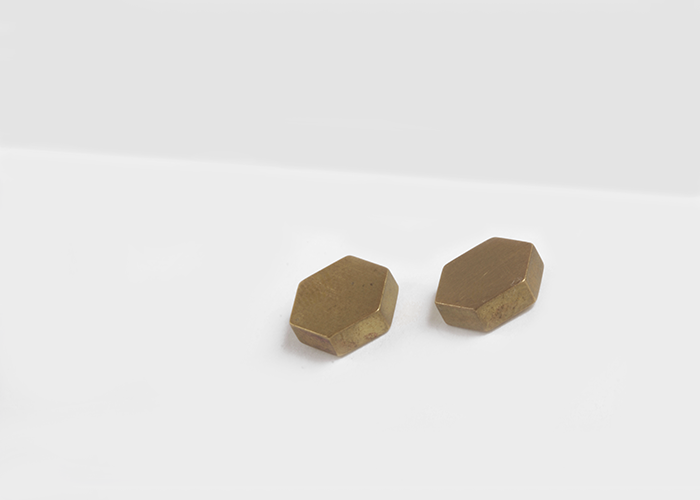 earrings brass geo elipse